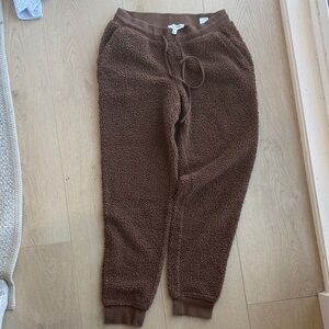 Cozy Brown Joggers, teddy bear